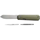CIVIVI Sendy C21004B-1 Folding Knife, Nitro-V Spey Point 2.83\" Satin Blade, Green/Red G10 Handle. - Civivi Knives