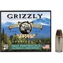 Grizzly Ammo GC9M+P2 9mm+P 147gr Full Metal Jacket Flat Point 20rd Brass Case - Grizzly
