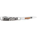 Case 81223 Sportsman Trapper 3.24\" Clip/3.27\"Spey Folding Plain Mirror Polished Tru-Sharp SS Blade, Bear Wildlife Engraving Natural Bone Handle - Case Knives