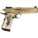 Girsan MC1911 Gold Lux 391093 Pistol .38 Super 5\" 9+1 Single Action Engraved Slide G10 Grips - European American Armory