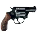Heritage Mfg HR38B3-US1 Roscoe Small #5 Shot 3\" Black Polished Alloy Steel Barrel, Cylinder & Frame, Custom Designed Wood Grip w/Stars & Stripes, Transfer Bar Safety, Exposed Hammer Revolver - Heritage Manufacturing