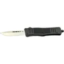 Steel River Knives Spartan Mini OTF Knife, Drop Point, 2.75\" Stainless Steel Blade, Black Aluminum Zinc Handle - Steel River Knives