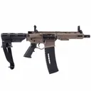 ATI ALPHA MAXX HGA 5.56 Nato, Semi-Auto, AR-15 Platform Pistol, 7.5\" Bbl, 7\" MLOK Rail, Flip Up Sights, 60 Rd Mag, Rear Brace - FDE - American Tactical Imports