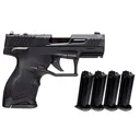 Taurus TX22 Compact Frame, 3.60\" Black Non-Threaded Barrel, Black Serrated Slide, Polymer Frame w/Picatinny Rail, (5) 13rd Magazines - 1-TX22331-5X13 - Taurus