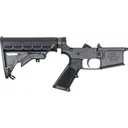 Great Lakes Firearms GL15 Lower Group AR-15 Receiver 5.56 NATO Adjustable Stock Black Billet Lower - Great Lakes Firearms
