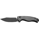 Civivi Stormhowl Folding Knife, 3.3\" Nitro-V Clip Point Blade, Black Aluminum Handle, Button Lock. - Civivi Knives