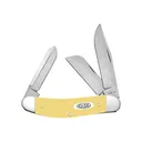 Case XX Sowbelly Folding Knife Yellow Synthetic Handle Chrome Vanadium Steel Clip/Sheepsfoot/Spey Blades - Case Knives