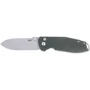 CRKT Squid XM Folding Knife, D2 Steel 2.95\" Stonewashed Blade, Green Micarta Handle, Button Lock - Columbia River Knife
