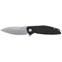 CRKT Ibis 2540 Folding Knife, EDC, D2 Steel 3.09\" Stonewashed Drop Point Blade, Black G10 Handle - Columbia River Knife