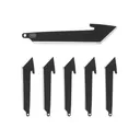 Outdoor Edge RRT30K6C 3\" Tanto Replacement Blades Knives 420J2 Stainless Steel Black Oxide Coating 6-Pack - Outdoor Edge Knives
