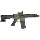 ATI Alpha Maxx Semi-Auto AR-15 Pistol 7.5\" Bbl, 5.56 Nato/.223, M-LOK Handguard, 1-30 & 2-20 Rd Mags, PARBRACE, DUO Red Dot Sight, Battlefield Green - American Tactical Imports