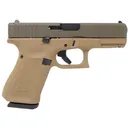 Glock 19 Gen 5, Semi-Automatic Pistol, 9mm, 4.02\" Barrel, (3)15 Round Magazines, W / Front Serrations, FDE Frame w/ Patriot Brown Slide - ACG-57022AUS - Glock