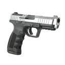 Ranger Arms RA9 Defence02, Semi-Automatic 9mm Pistol, Striker Fired, 4\" Barrel, CZ75 Magazine Compatible, 17rd Magazine,Silver Slide w/ Black Frame - Ranger Arms