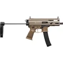 Grand Power Stribog SP9A3S 197892029988 Pistol, 9mm Luger, 5.5\" Threaded Barrel, 30+1, Semi-Auto, FDE, Roller-Delayed, Tailhook Brace. - Global Ordnance