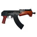Pioneer Arms Micro Hellpup Classic AK Pistol, Polish Red Laminated Wood Handguard w/ Picatinny Top Rail, 7.62x39 Cal, 7\" Bbl, 2-30rd Mags, PRAK0031K - Pioneer Arms