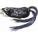 LIVETARGET Hollow Body Frog Popper 2" Topwater Black/Black - LIVETARGET