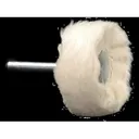 Formax Shank Mounted 2" Diameter Cotton Buffing and Polishing Wheel 1/2" Face Width 1/4" Shank 1-1/2" Long - Formax