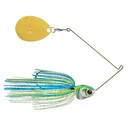 BOOYAH Covert Spinnerbait 3/4oz White Chartreuse Blue #6 GOLD COL - Booyah