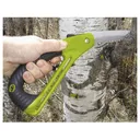 HME Folding Saw with Hand Protector 7" Carbon Steel Blade Polymer Handle Green - HME Products