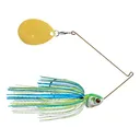 BOOYAH Covert Spinnerbait 1/2oz White Chartreuse Blue #5 GOLD COL - Booyah