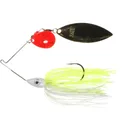 Nichols Lures Pulsator Kicker Series Tandem Spinnerbait 3/8oz White and Chartreuse Red/Gold - Nichols Lures
