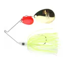 Nichols Lures Pulsator 'Rado Series Double Colorado Spinnerbait 1/2oz White and Chartreuse Red/Gold - Nichols Lures