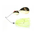 Nichols Lures Pulsator 'Rado Series Double Colorado Spinnerbait 3/8oz White and Chartreuse Gold - Nichols Lures