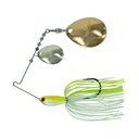 Duckett Baits BD Watersplash Double Colorado Spinnerbait 3/8oz White Chartreuse Silver/Gold - Duckett Baits
