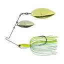 Duckett Baits BD Watersplash Double Willow Spinnerbait 3/8oz White Chartreuse Silver/Gold - Duckett Baits