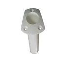 T-H Marine Rod Holder Angled Top Flush Mount Fish White - T-H Marine