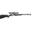 CVA Wolf V2 50 Caliber Muzzleloading Rifle 24" Stainless Steel Barrel Black Stock with KonuShot 3-9x 32mm Scope - Connecticut Valley Arms