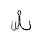 Gamakatsu Extra Wide Gap 2x Strong Short Shank Treble Hook #4 Black 6PK - Gamakatsu