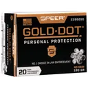 Speer Gold Dot 40 S&W Ammo 180 Grain Bonded Jacketed Hollow Point Case of 200 (10 Boxes of 20) - Speer