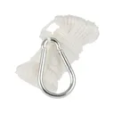 T-H Marine Anchor Line 3/16" X 50' Solid Braid W/ Hook White - T-H Marine