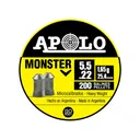 Apolo Monster Flat Nose Air Gun Pellets 22 Caliber 25.40 Grain 5.5mm 200PK - Apolo