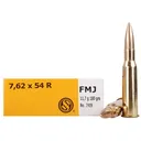 Sellier & Bellot 7.62x54mm Rimmed Russian Ammo 180 Grain Full Metal Jacket Case of 400 (20 Boxes of 20) - Sellier & Bellot