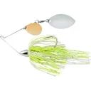 War Eagle Nickel Frame Finesse Colorado Turtleback Spinnerbait 5/16oz Speckled White Chartreuse Gold/Nickel - War Eagle