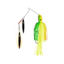 Strike King Premier Plus Double Willow Spinnerbait 1/2oz Fire Tiger Silver/Gold - Strike King