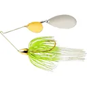 War Eagle Gold Frame Colorado Indiana Spinnerbait 1/2oz White Chartreuse Nickel/Gold - War Eagle