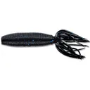 Yamamoto 4'' Fat Ika Grub Blk W/Lg Blue Flk - Yamamoto
