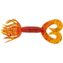 Yamamoto 5" Double Tail Hula Grub Pumpkin W/Blk & Grn - Yamamoto