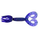 Yamamoto 5" Double Tail Hula Grub Purple W/Emerald Flk - Yamamoto