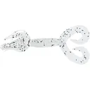 Yamamoto 5" Double Tail Hula Grub Clear W/Lg Blk Flk - Yamamoto