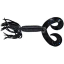 Yamamoto 5" Double Tail Hula Grub Black W/Lg Blue Flk - Yamamoto