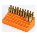 Lyman Bleacher Block Reloading Tray Rifle 0.485 Hole Diameter 22-250 Remington, 308 Winchester, 30-06 Springfield 50-Round Plastic Orange - Lyman