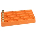 Lyman Bleacher Block Reloading Tray Small Pistol 0.445 Hole Diameter 9mm Luger, 38 Special, 40 S&W 50-Round Plastic Orange - Lyman