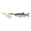 Mepps Comet Mino Inline Spinner 2 1/2" with Shad Mino Silver Blade 5/16 oz - Mepps