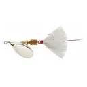 Mepps Aglia Dressed Inline Spinner 1/6oz White Tail Silver Blade - Mepps