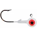 Big Bite Baits Double Dot 1 Color 1/8oz Round Ball Jighead White - Big Bite Baits