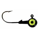 Big Bite Baits Double Dot 1 Color 1/8oz Round Ball Jighead Black - Big Bite Baits